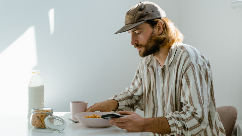 a person sitting at a table