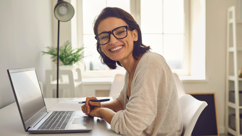 a person using a laptop